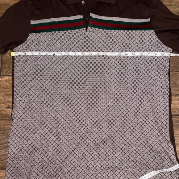 FREE SHIPPING Gucci Piquet Monogram Polo Style Shirt - Picture 8 of 10